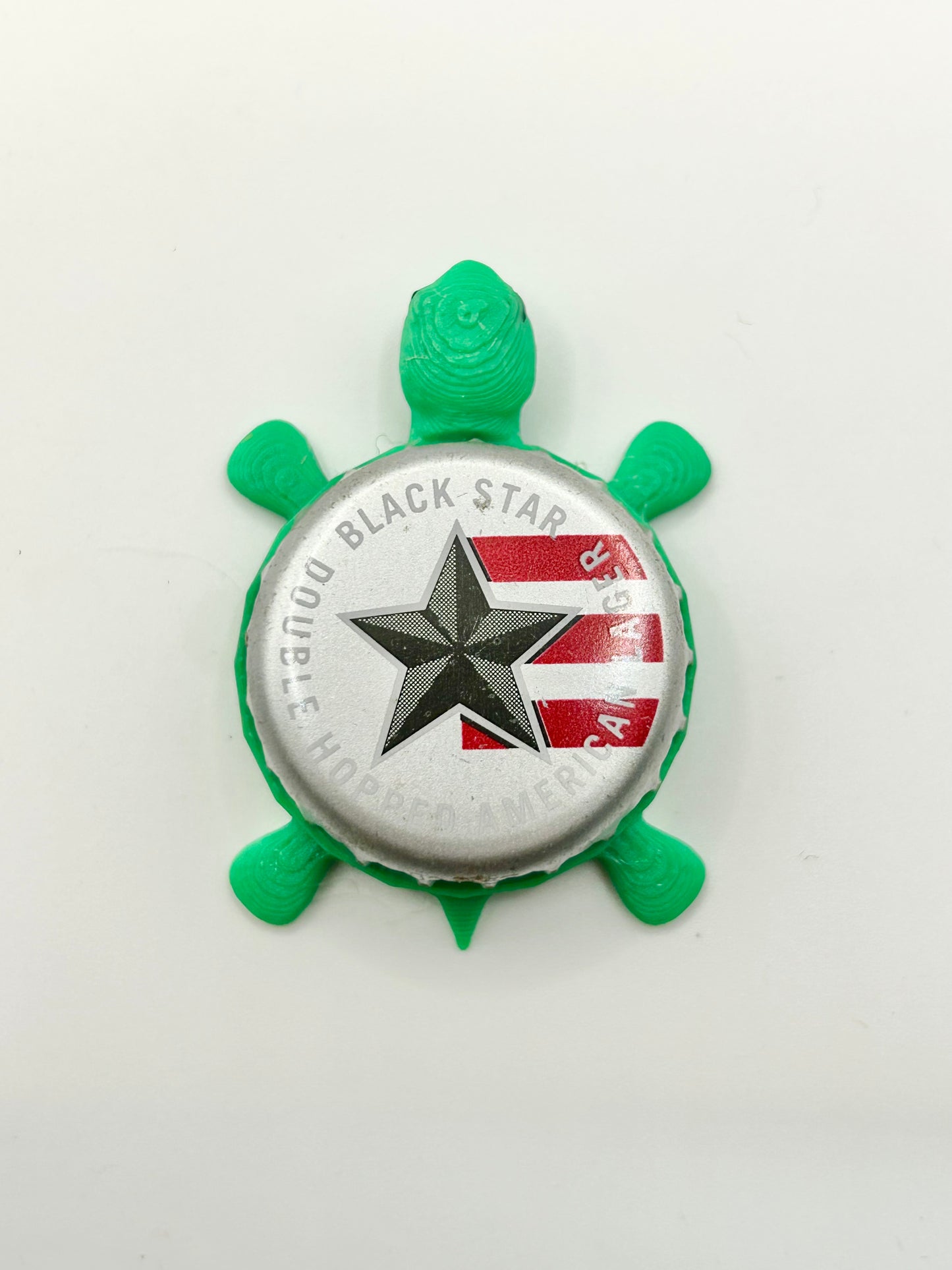 Black Star Lager - Bottle Cap Magnet Turtle