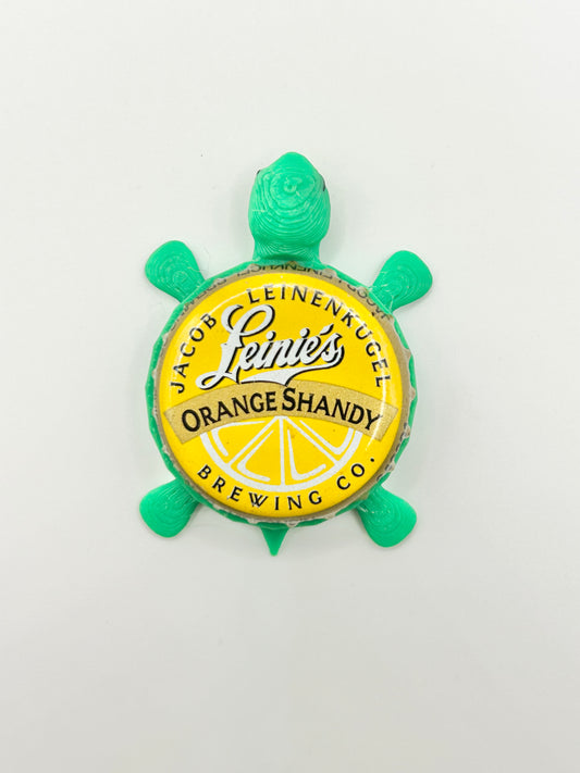 Leinenkugel's Orange Shandy (Vintage) - Bottle Cap Magnet Turtle
