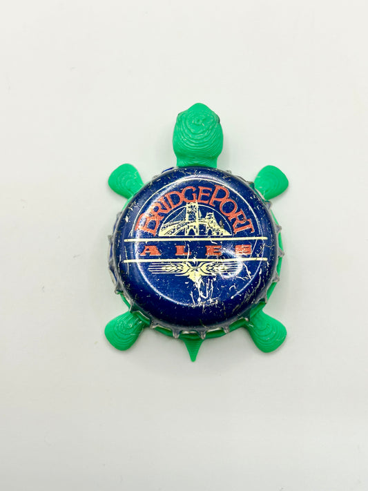 Bridgeport Ales (Vintage - Blue) - Bottle Cap Magnet Turtle