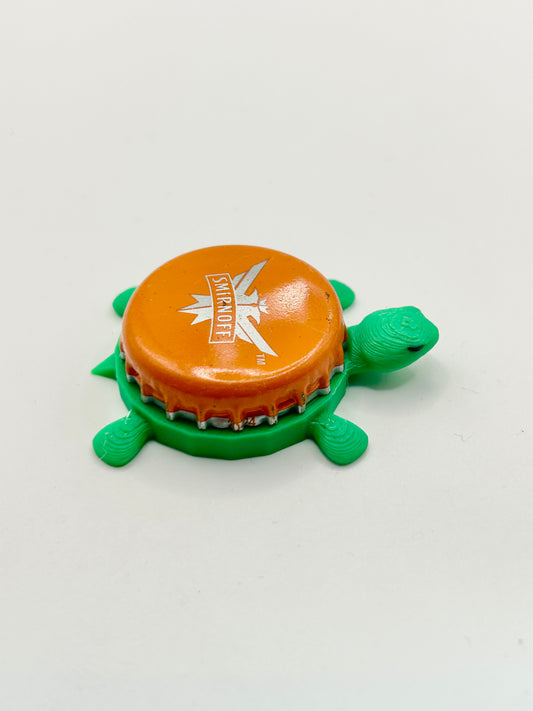 Smirnoff (Orange) - Bottle Cap Magnet Turtle