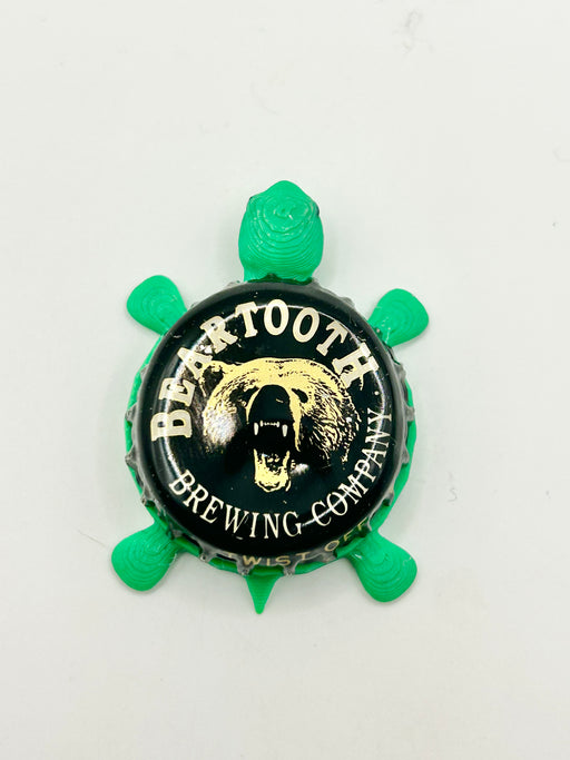 Beartooth Brewing - Bottle Cap Magnet Turtle Shell Shocked Art