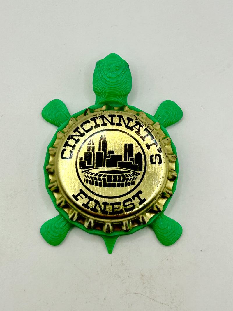 Cincinnati’s Finest - Bottle Cap Magnet Turtle Shell Shocked Art