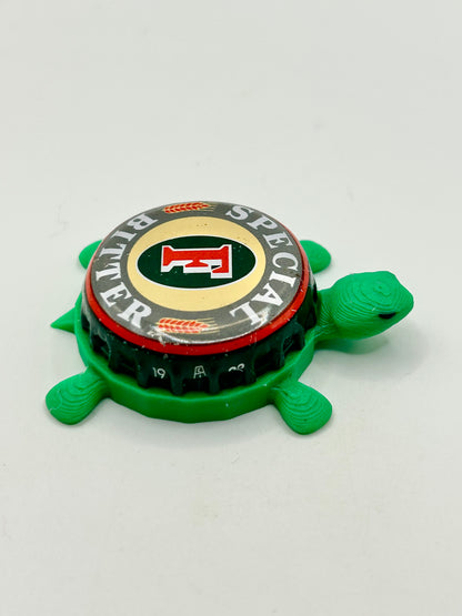 Foster’s Special Bitter Beer - Bottle Cap Magnet Turtle Shell Shocked Art