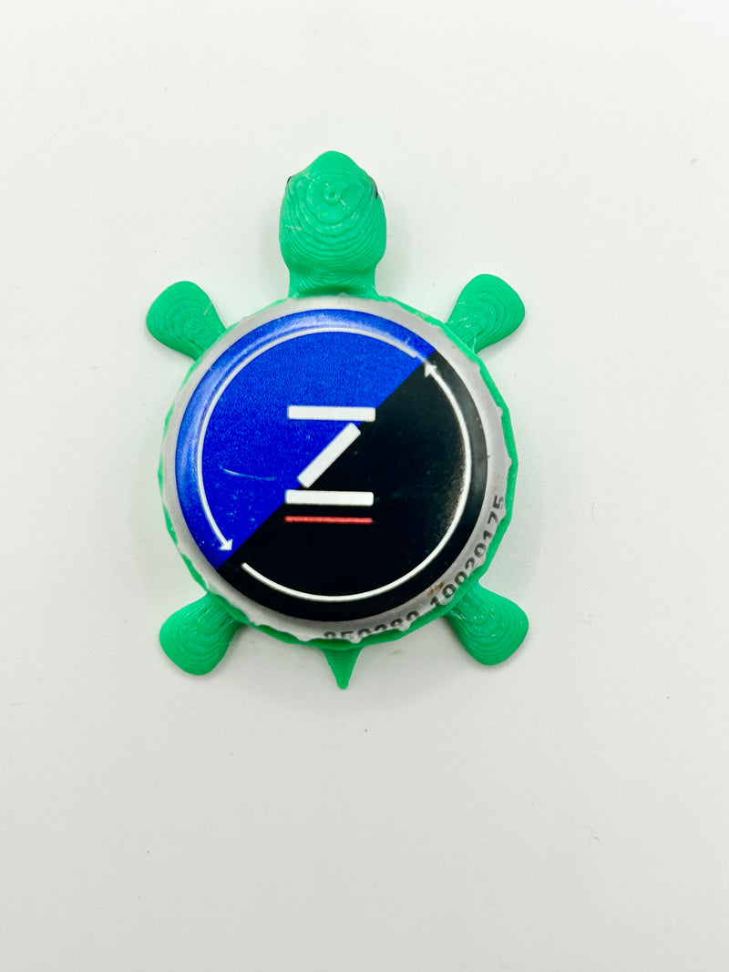 Zima - Bottle Cap Magnet Turtle Shell Shocked Art