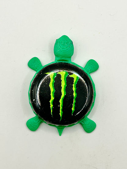 Monster Energy Drink (Official) - Bottle Cap Magnet Turtle Shell Shocked Art