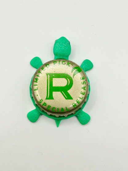 Redd’s Hard Cider (Green Limited) - Bottle Cap Magnet Turtle Shell Shocked Art