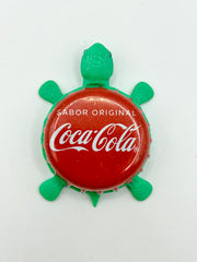 Coca Cola (Sabor Original) - Bottle Cap Magnet Turtle Shell Shocked Art