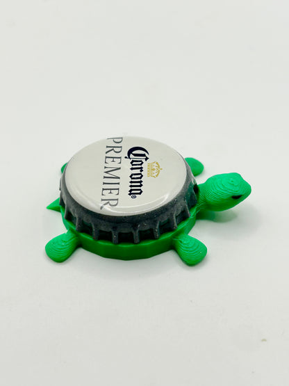Corona Premier (New Design) - Bottle Cap Magnet Turtle Shell Shocked Art