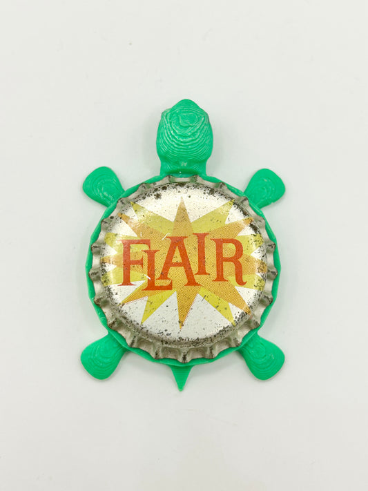 Flair Soda (Vintage) - Bottle Cap Magnet Turtle