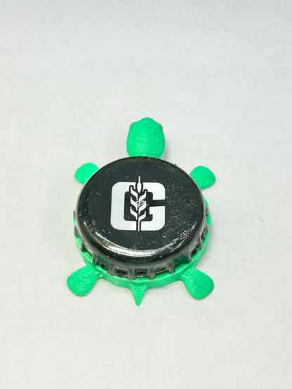 Genesee Beer - Bottle Cap Magnet Turtle Shell Shocked Art