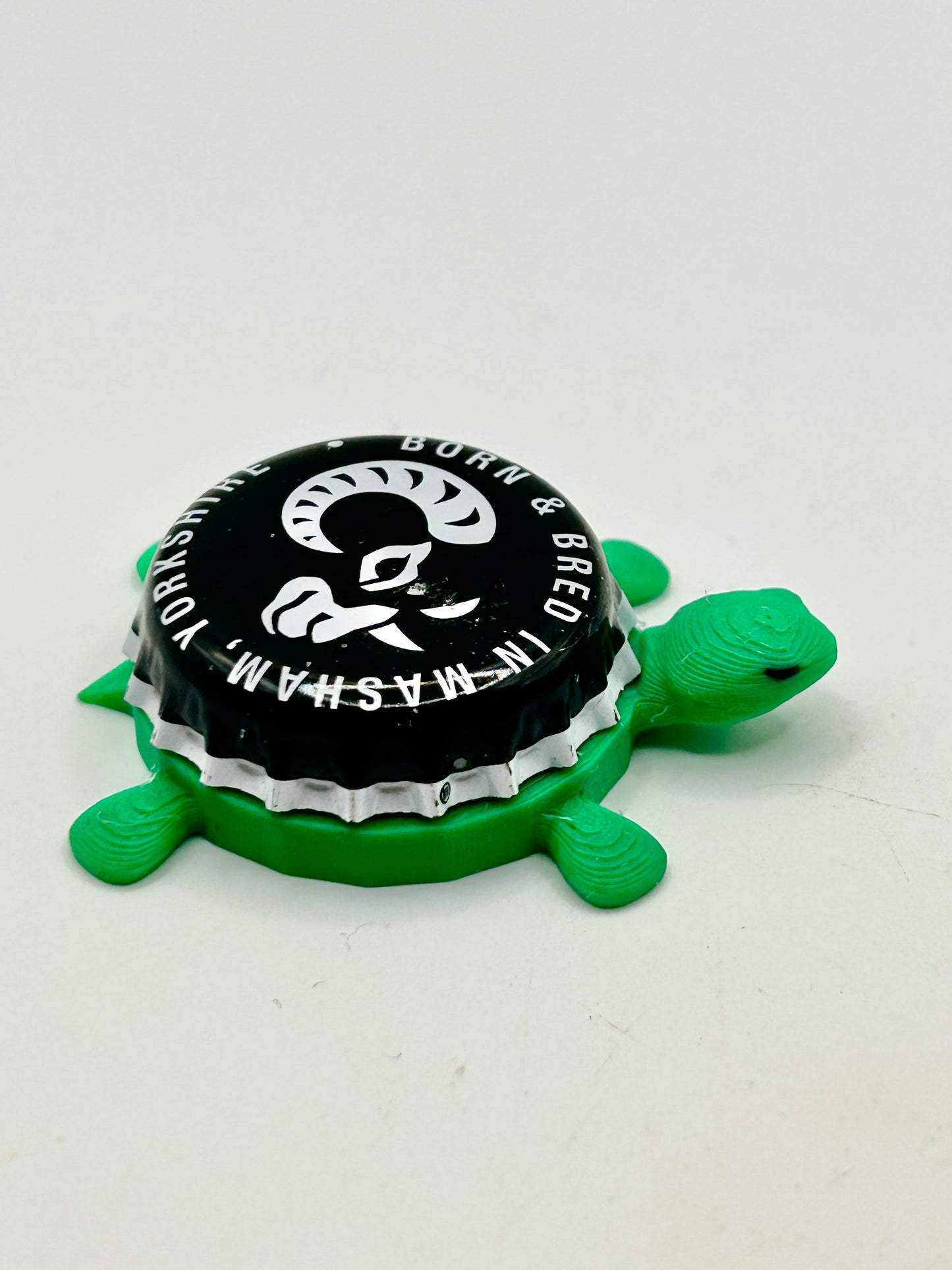 Black Sheep Brewing - Bottle Cap Magnet Turtle Shell Shocked Art