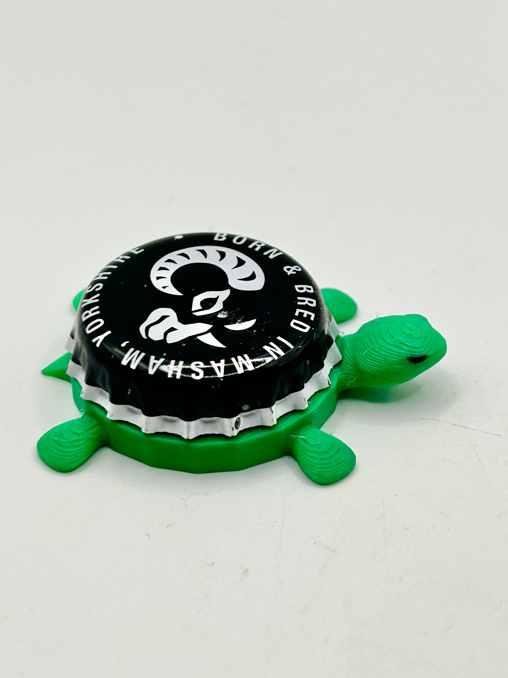 Black Sheep Brewing - Bottle Cap Magnet Turtle Shell Shocked Art