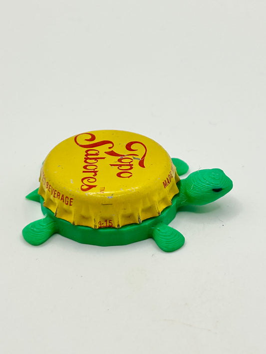 Topo Sabores (Yellow) - Bottle Cap Magnet Turtle