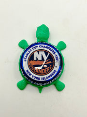 New York Islanders Stanley Cup Champions (1981) - Bottle Cap Magnet Turtle Shell Shocked Art