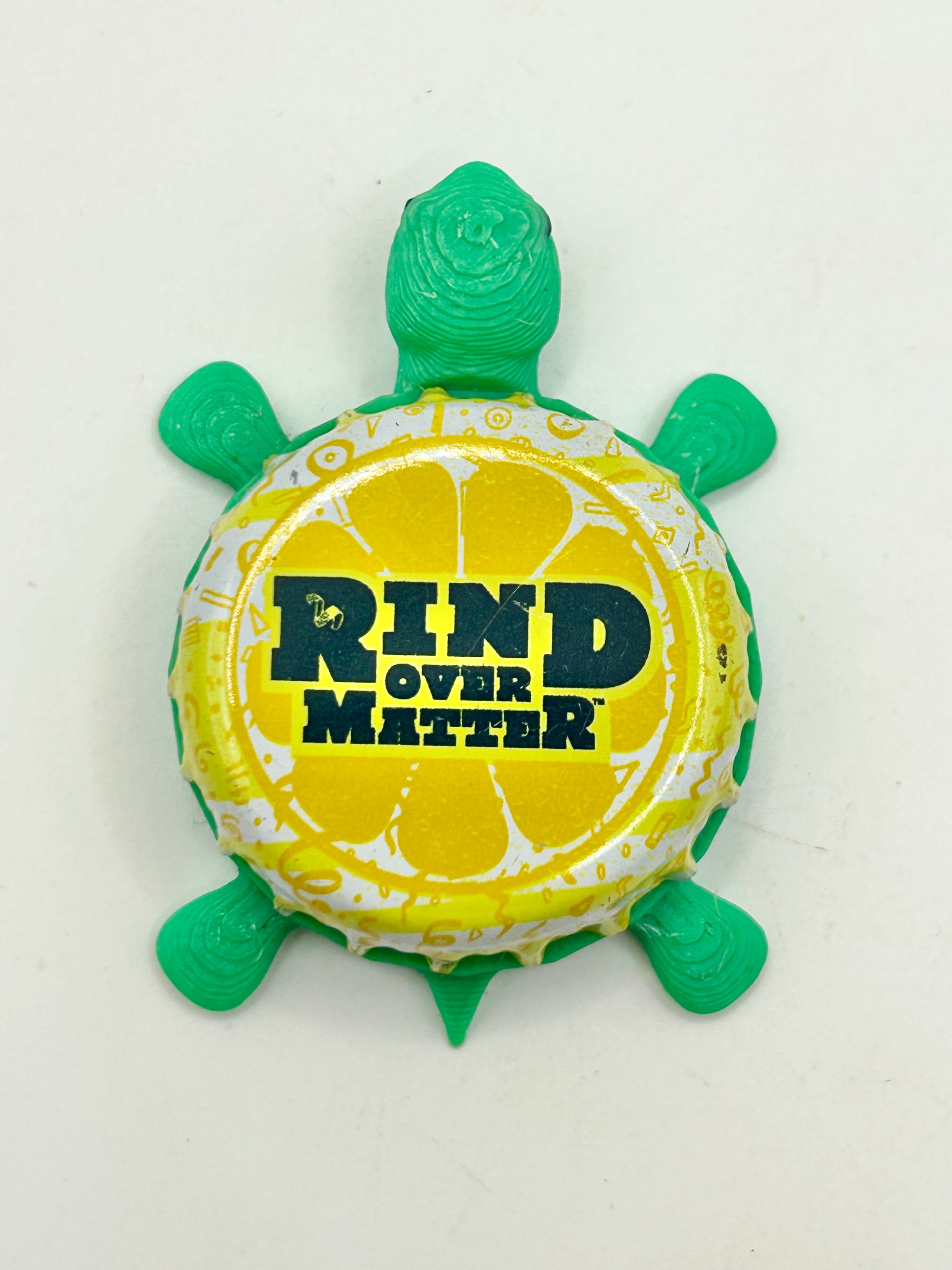 Rind Over Matter - Bell's Beer - Bottle Cap Magnet Turtle Shell Shocked Art