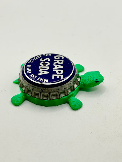 Grape Soda (Vintage) - Bottle Cap Magnet Turtle Shell Shocked Art