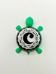 Cisco Brewers - Bottle Cap Magnet Turtle Shell Shocked Art