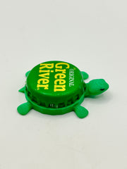Green River Soda - Bottle Cap Magnet Turtle Shell Shocked Art