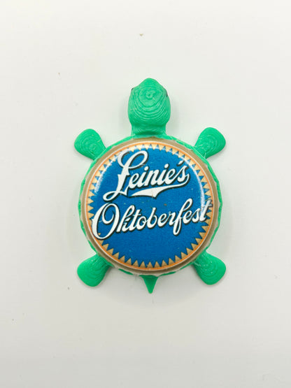 Leinenkugel's Oktoberfest (Vintage) - Bottle Cap Magnet Turtle Shell Shocked Art