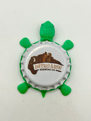 Buffalo Bayou Brewing - Bottle Cap Magnet Turtle Shell Shocked Art