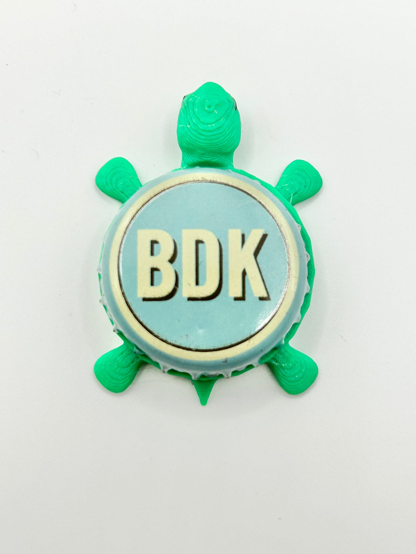 BDK Brew Dr. Kombucha (Blue) - Bottle Cap Magnet Turtle