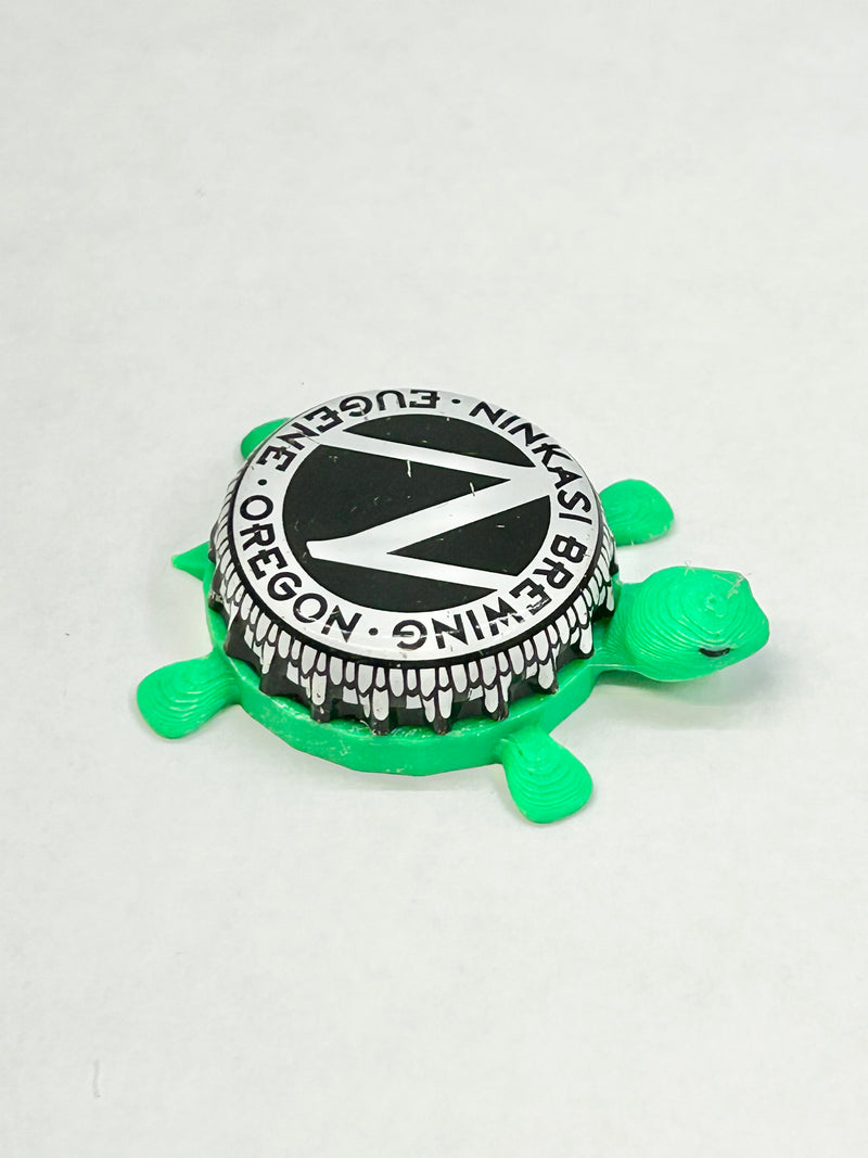 Ninkasi Brewing - Bottle Cap Magnet Turtle Shell Shocked Art