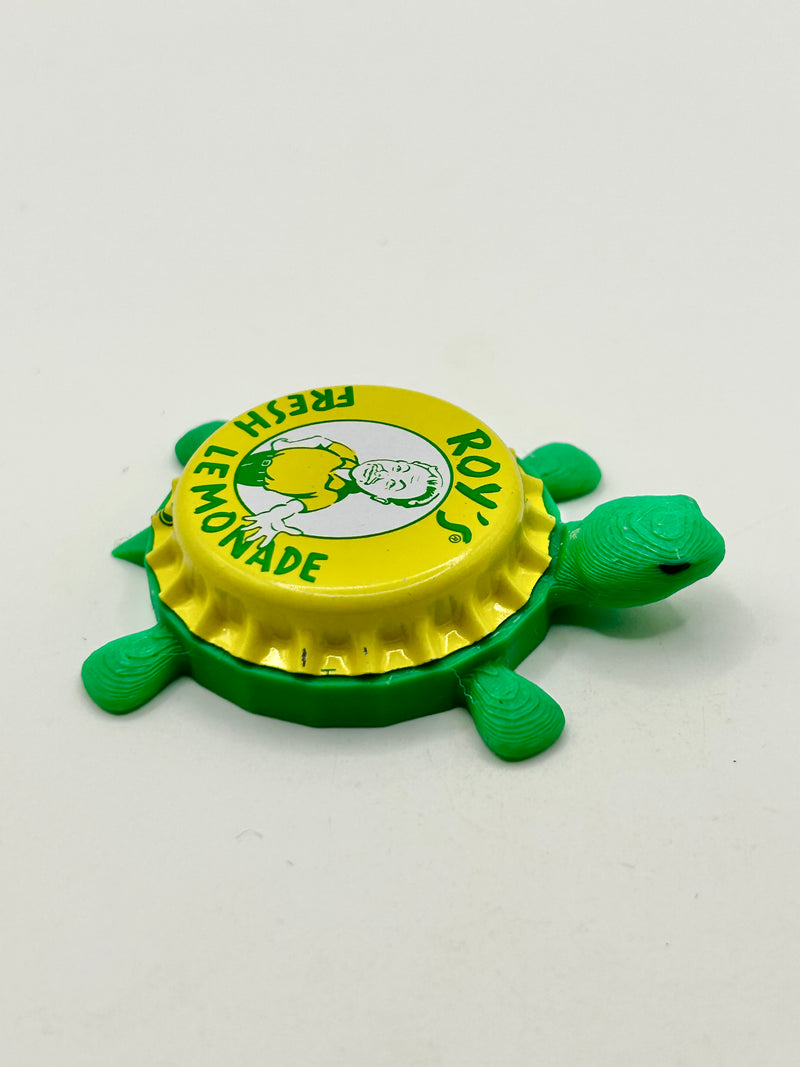 Roy’s Fresh Lemonade - Bottle Cap Magnet Turtle Shell Shocked Art