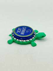 Cayman Jack (Alligator, Green Trim) - Bottle Cap Magnet Turtle Shell Shocked Art