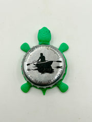 Rising Tide Brewing - Bottle Cap Magnet Turtle Shell Shocked Art