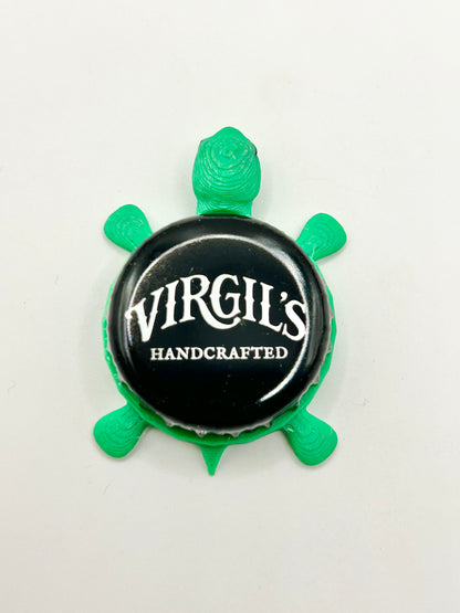 Virgil’s Soda (Black) - Bottle Cap Magnet Turtle Shell Shocked Art