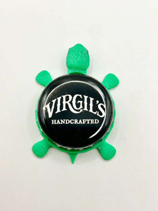 Virgil’s Soda (Black) - Bottle Cap Magnet Turtle
