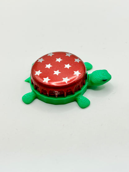 Red Stars Smirnoff Berry - Bottle Cap Magnet Turtle Shell Shocked Art