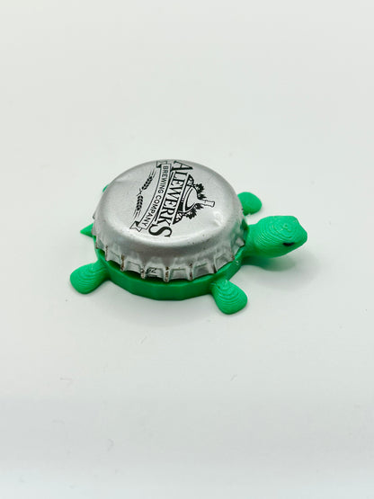 Aleworks Brewing - Bottle Cap Magnet Turtle Shell Shocked Art