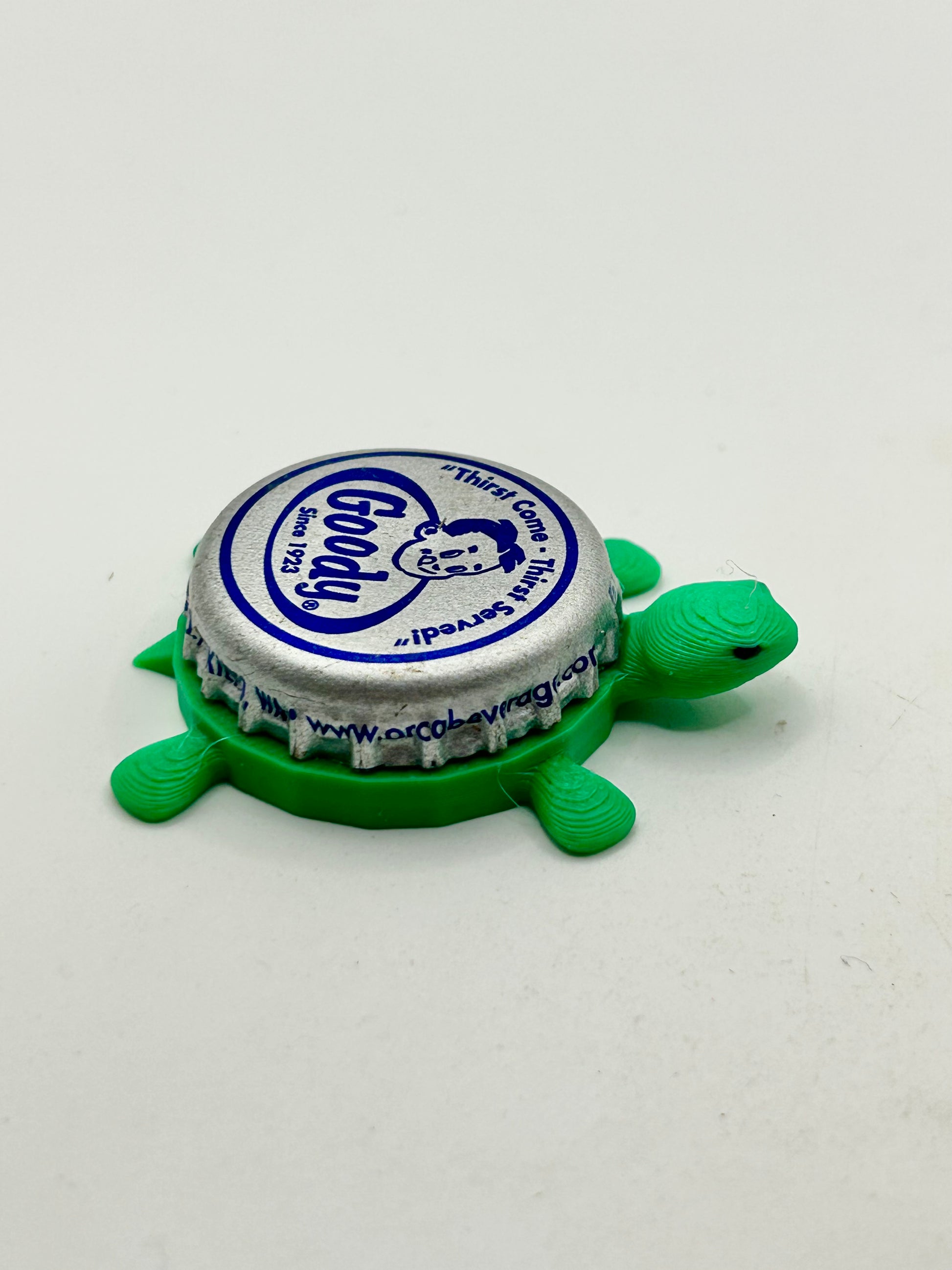 Goody Soda - Bottle Cap Magnet Turtle Shell Shocked Art