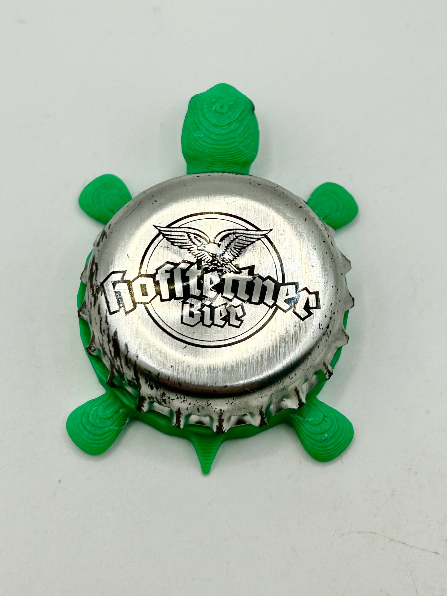 Hofltettner Bier - Bottle Cap Magnet Turtle Shell Shocked Art