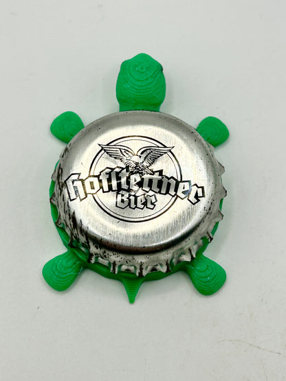Hofltettner Bier - Bottle Cap Magnet Turtle Shell Shocked Art