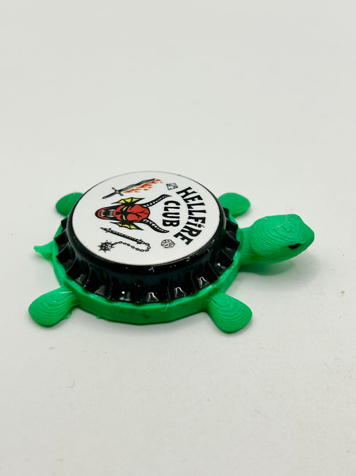 Hellfire Club | Stranger Things - Bottle Cap Magnet Turtle Shell Shocked Art