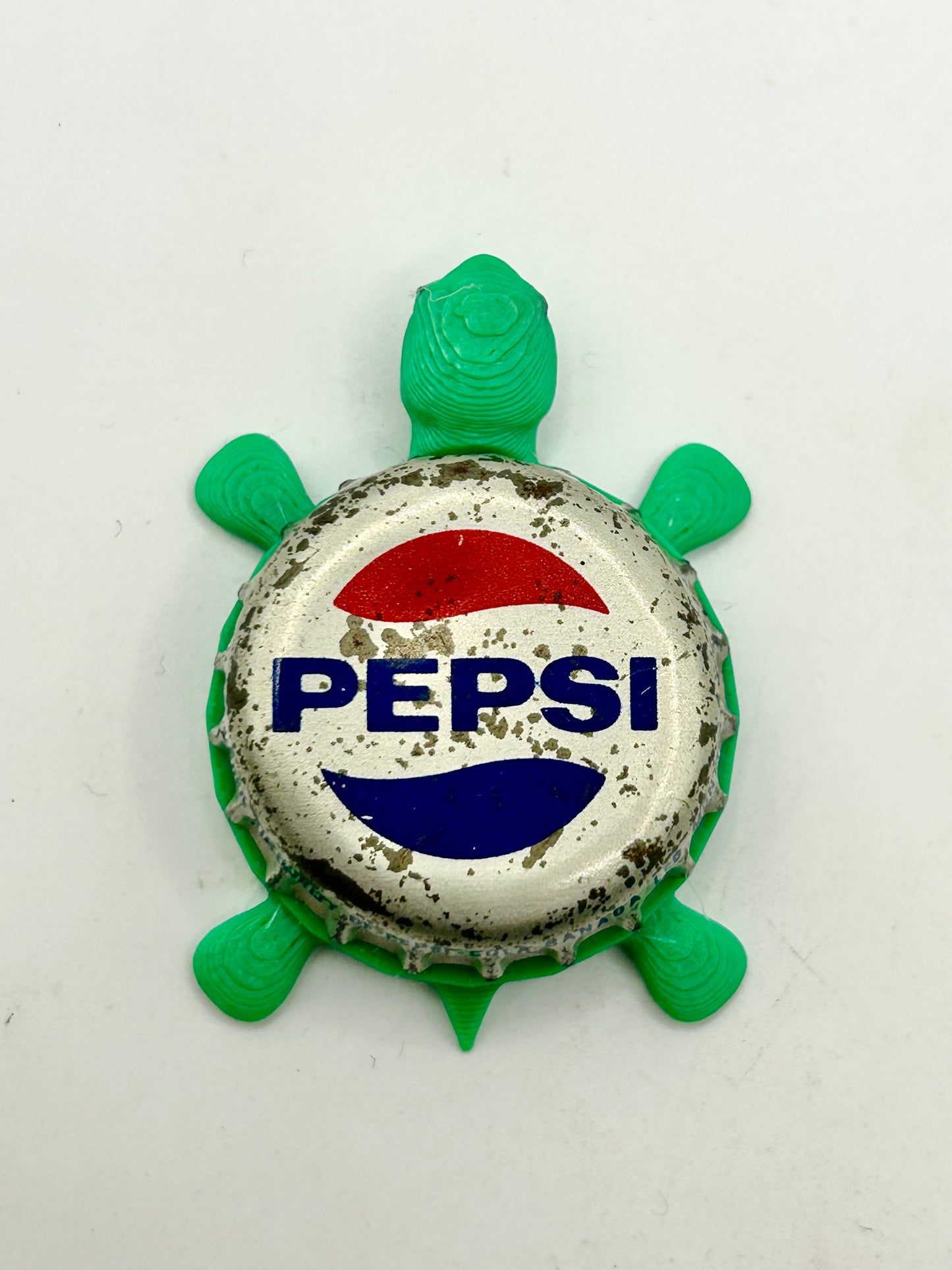 Pepsi (Vintage) - Bottle Cap Magnet Turtle Shell Shocked Art