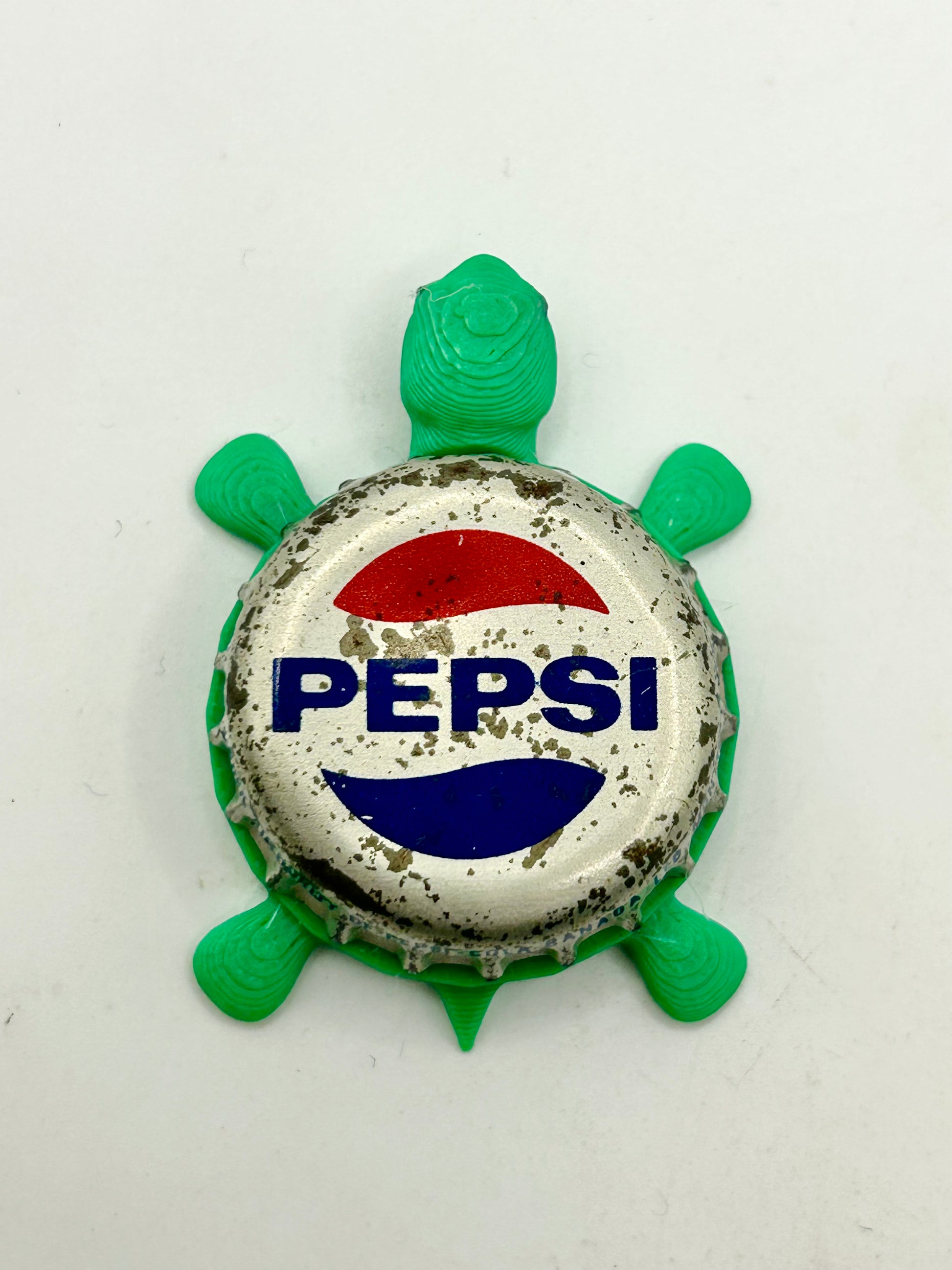Pepsi (Vintage) - Bottle Cap Magnet Turtle Shell Shocked Art