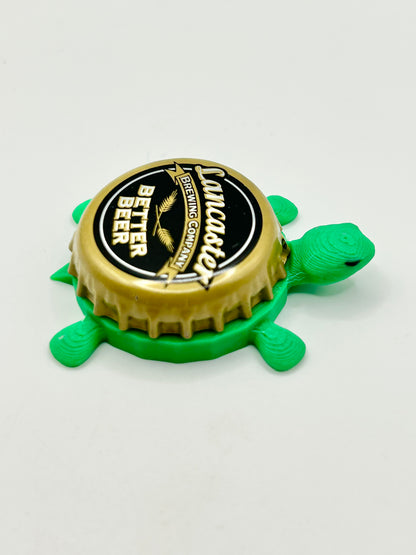 Lancaster Brewing (Better Beer) - Bottle Cap Magnet Turtle Shell Shocked Art