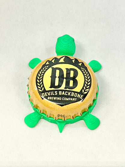 Devils Backbone Brewing (Beige Color) - Bottle Cap Magnet Turtle Shell Shocked Art