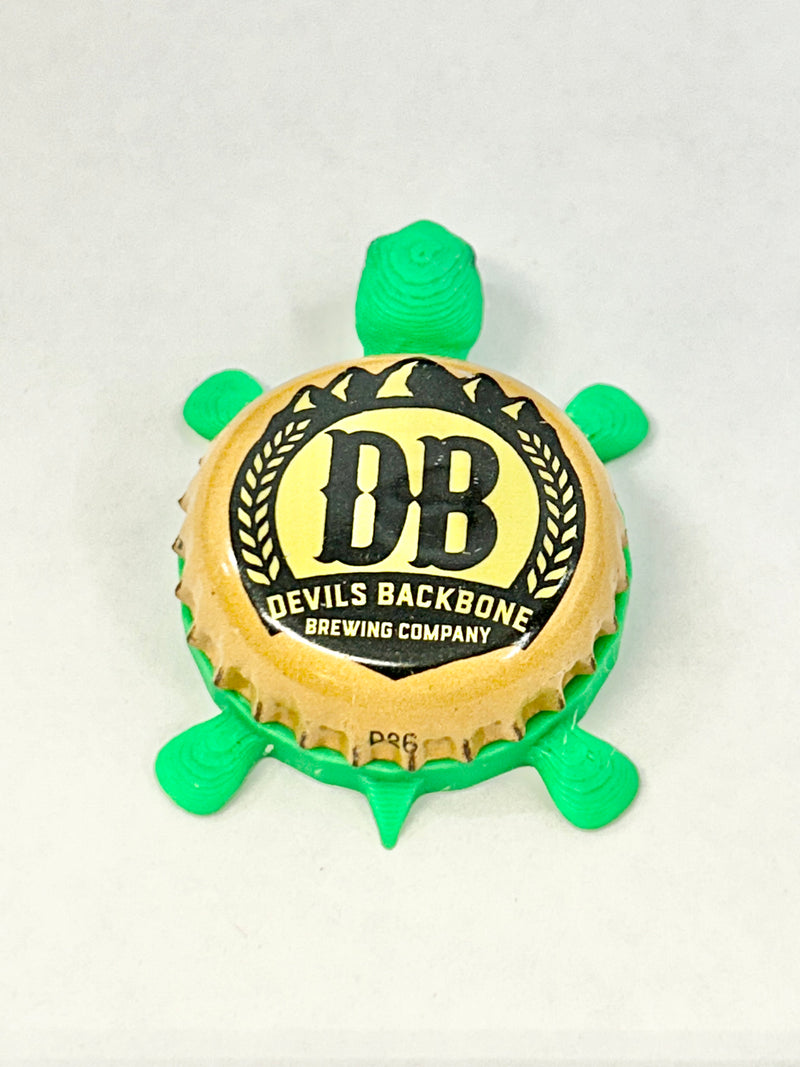 Devils Backbone Brewing (Beige Color) - Bottle Cap Magnet Turtle Shell Shocked Art
