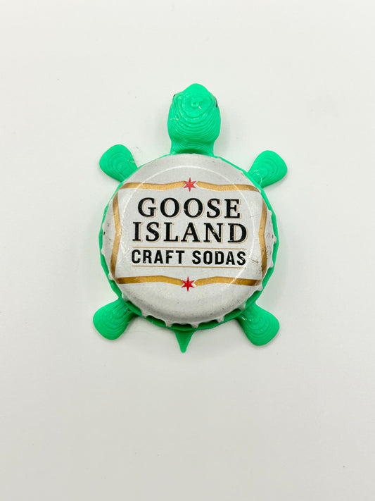 Goose Island Craft Sodas - Bottle Cap Magnet Turtle