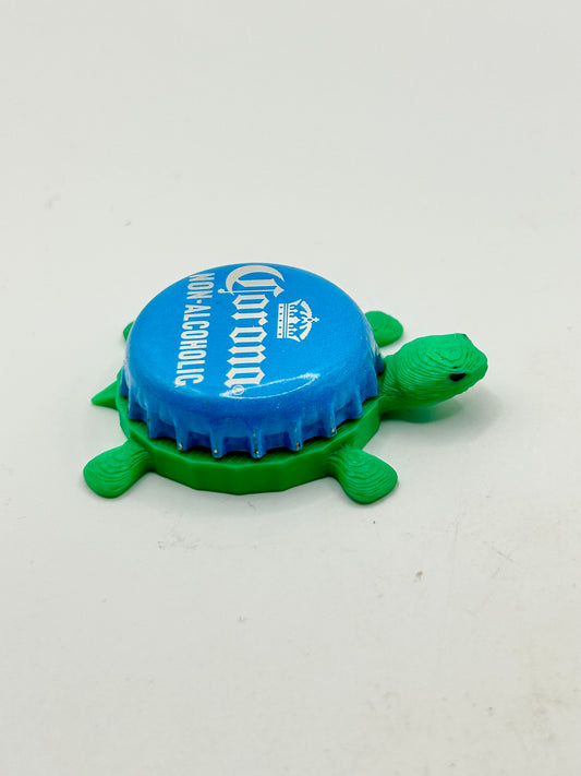 Corona Non-Alcoholic (NA) - Bottle Cap Magnet Turtle Shell Shocked Art