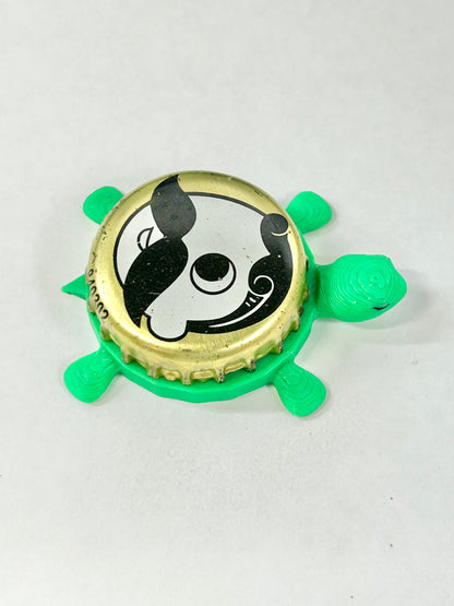 Natty Boh, Gold (National Bohemian) - Bottle Cap Magnet Turtle Shell Shocked Art