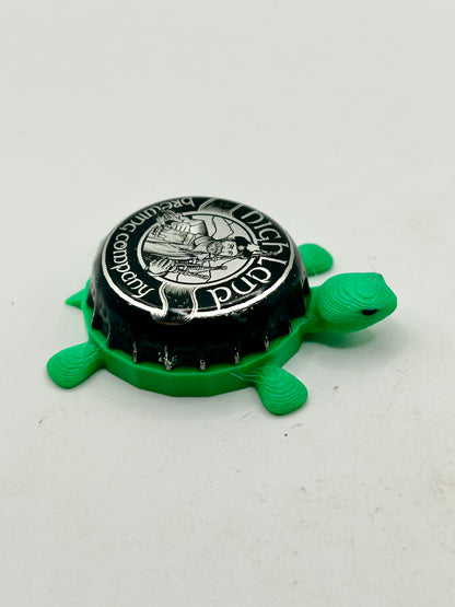 Highland Brewing (Black) - Bottle Cap Magnet Turtle Shell Shocked Art