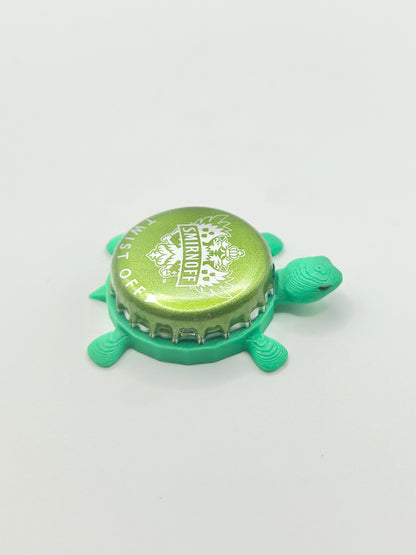 Smirnoff (Green) - Bottle Cap Magnet Turtle Shell Shocked Art