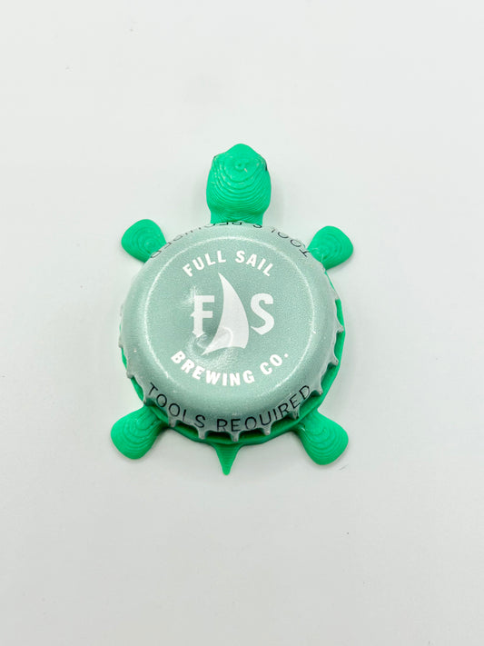 Full Sail Brewing (Blue Gray) - Bottle Cap Magnet Turtle