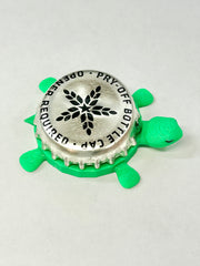 Fulton Brewing Co - Bottle Cap Magnet Turtle Shell Shocked Art