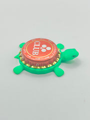 Club Soda - Bottle Cap Magnet Turtle Shell Shocked Art